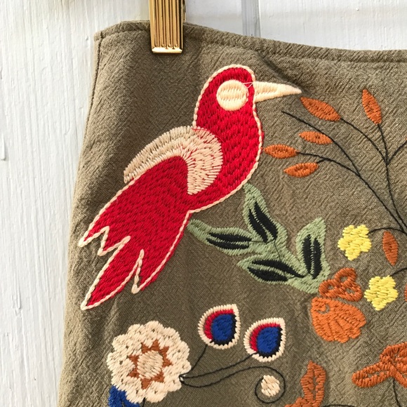 Embroidered Birds Pom-Pom Tassel Skirt by Altar’d State - Picture 5 of 12